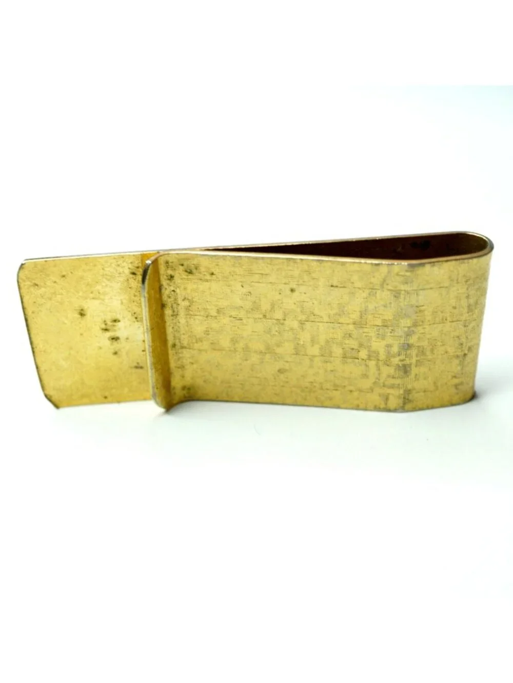 Vintage Gold Tone Textured Money Clip Men's Wallet Cash Holder Slim Minimalist